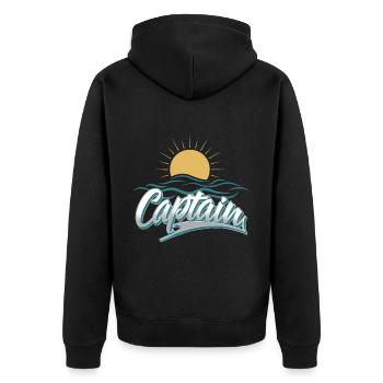 Capitaine Voilier Bateau à moteur Bateau Marin - Veste à capuche bio Premium Unisexe - noir - Dos - Nico (187cm)