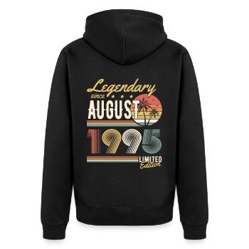 Légendaire depuis août 1995 Édition Limitée - Veste à capuche bio Premium Unisexe - noir - Dos - Nico (187cm)