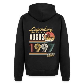 Légendaire depuis août 1997 Édition Limitée - Veste à capuche bio Premium Unisexe - noir - Dos - Nico (187cm)