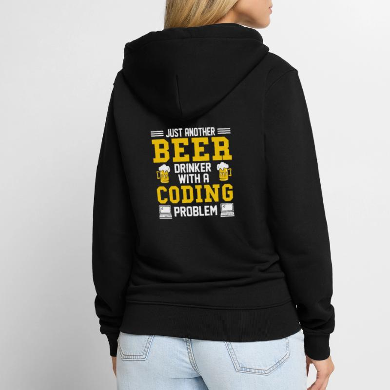 Coding Beer Programmer Coder Développeur Veste à capuche bio Premium Unisexe