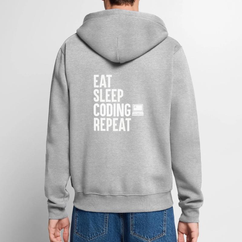 Programmeur de codage Coder Développeur de logiciels Veste à capuche bio Premium Unisexe