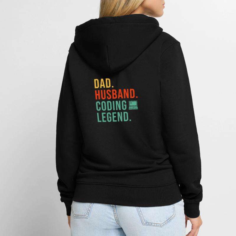 Programmierer Coding Entwickler Informatik Unisex Premium Bio Zip Hoodie