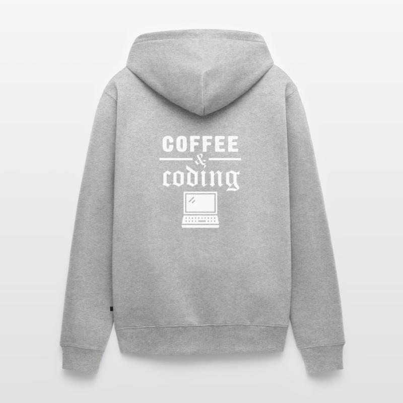 Programmer Coffee Coding Developer Computer Science Unisex Premium Organic Zip Hoodie