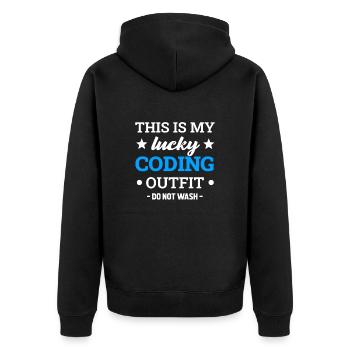 Programmeur de codage Coder Développeur de logiciels - Veste à capuche bio Premium Unisexe - noir - Dos - Nico (187cm)