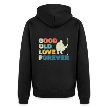 Good Old Love Forever Golfer Golfer - Unisex Premium Organic Zip Hoodie - black - Back - Nico (187cm)