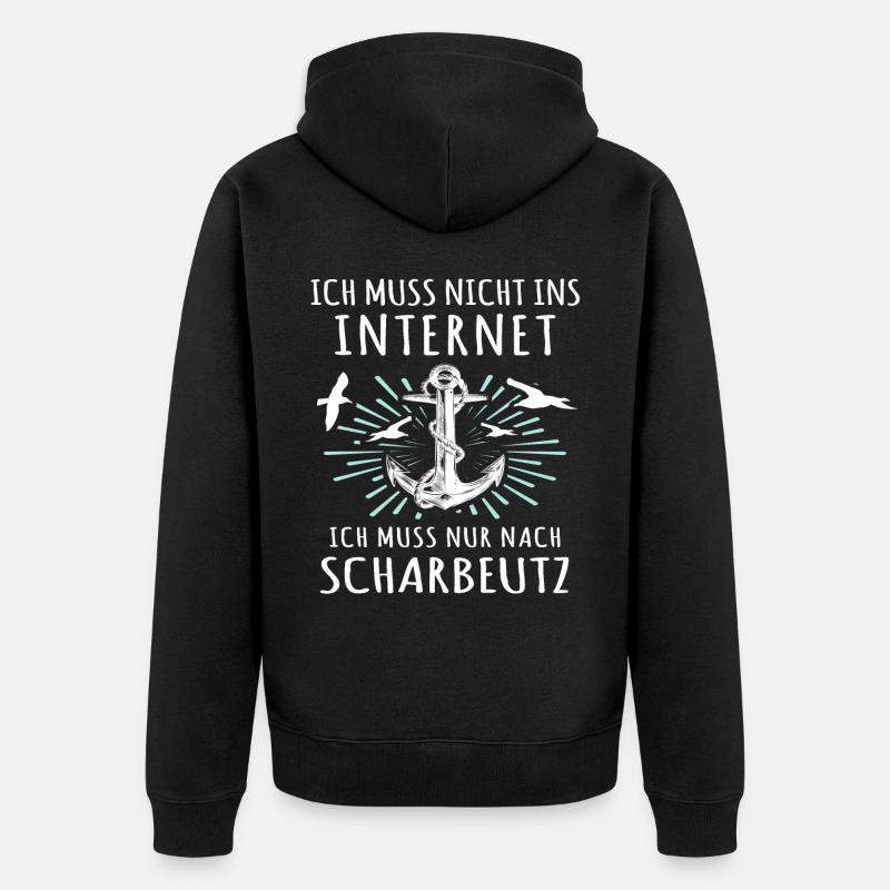 Scharbeutz Ostsee Scharbeutzer - Unisex Premium Bio Zip Hoodie - Schwarz