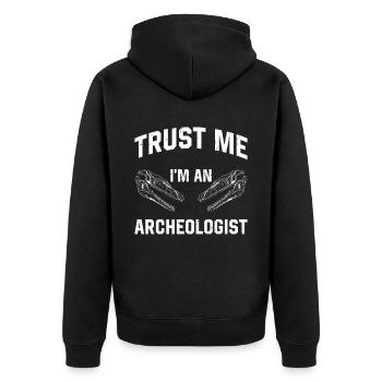 Archaeology Job Profession Work Archaeologist - Unisex Premium Organic Zip Hoodie - black - Back - Nico (187cm)