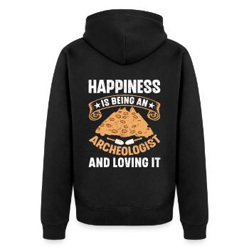 Archaeology Job Profession Work Archaeologist - Unisex Premium Organic Zip Hoodie - black - Back - Nico (187cm)