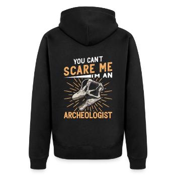 Archaeology Job Profession Work Archaeologist - Unisex Premium Organic Zip Hoodie - black - Back - Nico (187cm)