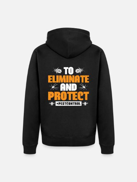 Éliminer et protéger - Kammerjäger - Veste à capuche bio Premium Unisexe - noir