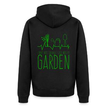 Galabauer Gardener Thérapie Horticulture - Veste à capuche bio Premium Unisexe - noir - Dos - Nico (187cm)