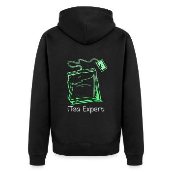 Informatiker Spruch It Experte Computer Nerd Admin - Unisex Premium Bio Zip Hoodie - Schwarz - Hinten - Nico (187cm)