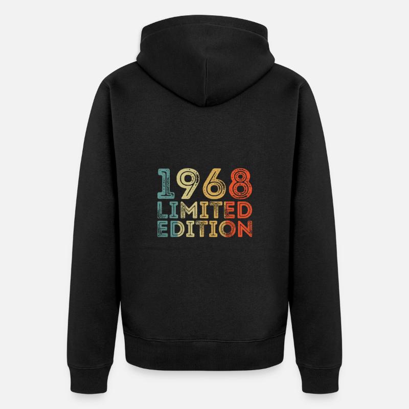 1968 Édition Limitée Anniversaire - Veste à capuche bio Premium Unisexe - noir
