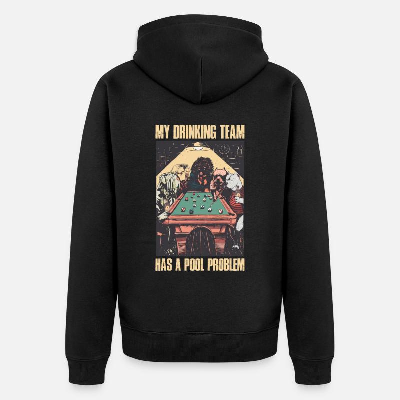 Pool Problem Billard Geschenk - Unisex Premium Bio Zip Hoodie - Schwarz