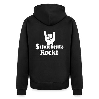 Scharbeutz Ostsee Scharbeutzer Souvenir - Unisex Premium Bio Zip Hoodie - Schwarz - Hinten - Nico (187cm)
