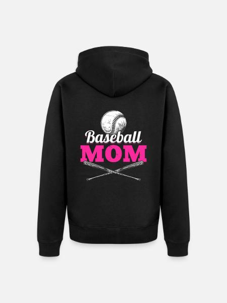 Baseball-Mutter Frauen Baseball-Fan - Unisex Premium Bio Zip Hoodie - Schwarz