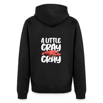 Languste - Unisex Premium Bio Zip Hoodie - Schwarz - Hinten - Nico (187cm)