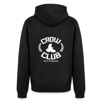 Raven Crow Bird Crow Birds Nature Crow GEschenk - Unisex Premium Organic Zip Hoodie - black - Back - Nico (187cm)