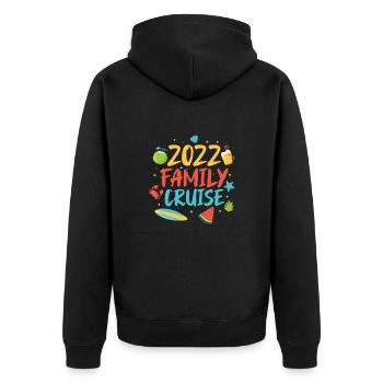 Croisière 2022 Famille - Veste à capuche bio Premium Unisexe - noir - Dos - Nico (187cm)