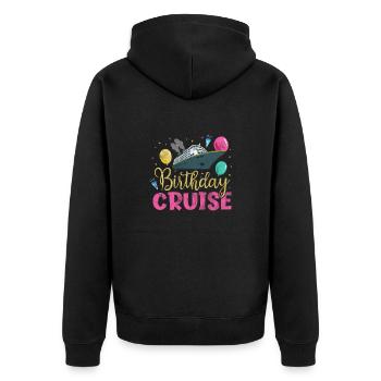Cadeau de croisière d’anniversaire de navire de croisière - Veste à capuche bio Premium Unisexe - noir - Dos - Nico (187cm)
