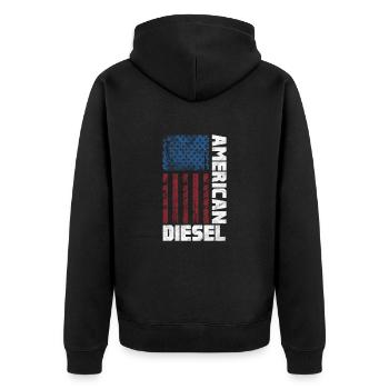 Diesel Amérique - Veste à capuche bio Premium Unisexe - noir - Dos - Nico (187cm)