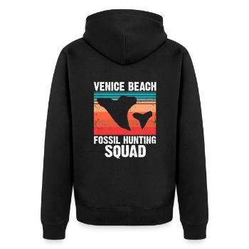 Paleontologist Designs Fossil Hunter Student - Unisex Premium Organic Zip Hoodie - black - Back - Nico (187cm)