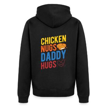 Nugs de poulet Daddy Nugget Lover Nuggets de poulet Nuggets - Veste à capuche bio Premium Unisexe - noir - Dos - Nico (187cm)