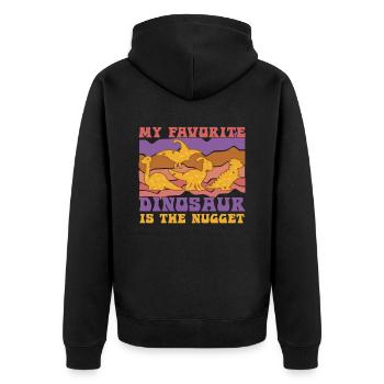 My - Unisex Premium Organic Zip Hoodie - black - Back - Nico (187cm)