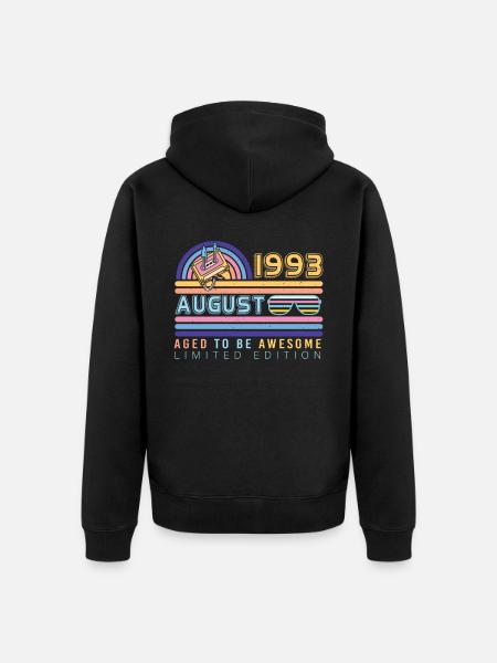1993 Août Legendär - Veste à capuche bio Premium Unisexe - noir
