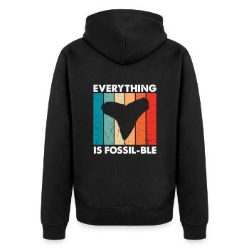 Paleontologist Designs Fossil Hunter Student - Unisex Premium Organic Zip Hoodie - black - Back - Nico (187cm)