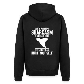 Paleontologist Designs Fossil Hunter Student - Unisex Premium Organic Zip Hoodie - black - Back - Nico (187cm)