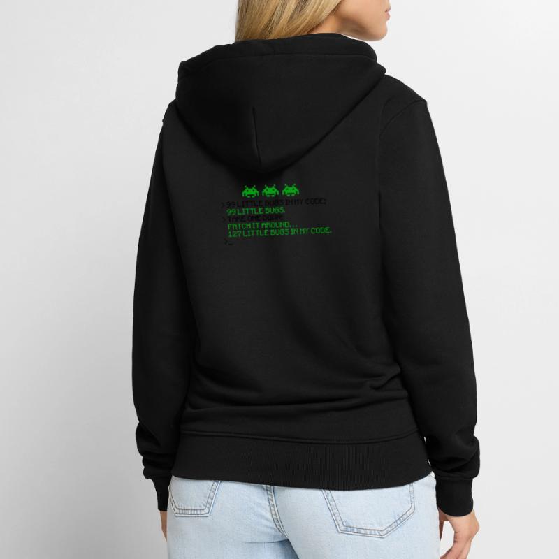 99 petits bugs dans mon code 99 petits bugs en prennent un Veste à capuche bio Premium Unisexe