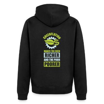 Greenflation Prix de l’énergie verte Inflation - Veste à capuche bio Premium Unisexe - noir - Dos - Nico (187cm)