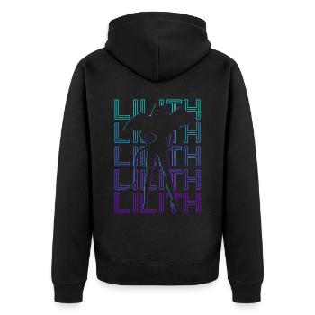 Lilith Seal Enochian Occult Magick Satanic - Unisex Premium Organic Zip Hoodie - black - Back - Nico (187cm)