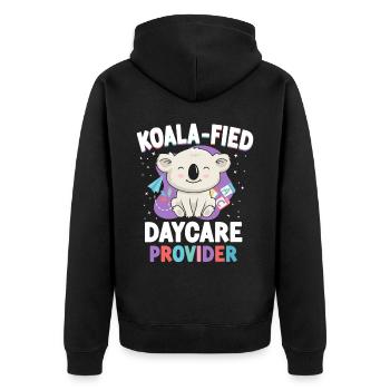 Fournisseur de services de garde d’enfants Enseignant - Veste à capuche bio Premium Unisexe - noir - Dos - Nico (187cm)