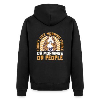 Tigre - Veste à capuche bio Premium Unisexe - noir - Dos - Nico (187cm)