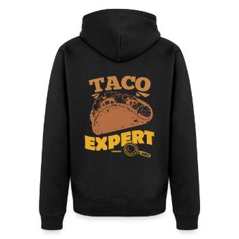 Expert en tacos - Veste à capuche bio Premium Unisexe - noir - Dos - Nico (187cm)