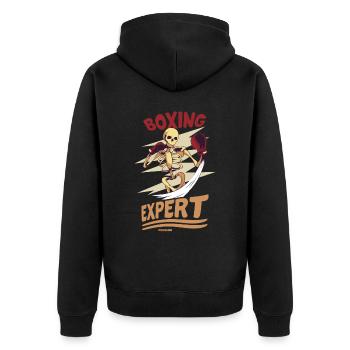 Expert en boxe - Veste à capuche bio Premium Unisexe - noir - Dos - Nico (187cm)