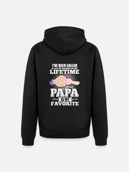 Vater - Unisex Premium Bio Zip Hoodie - Schwarz