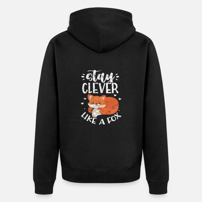Fuchs - Unisex Premium Bio Zip Hoodie - Schwarz