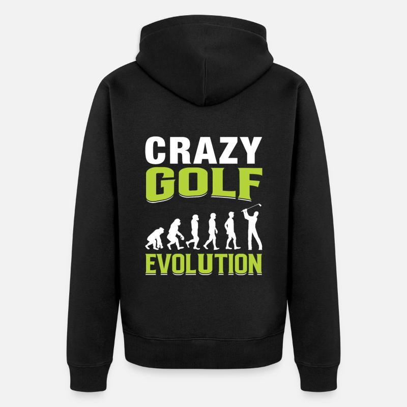 Crazy Golf Evolution Golfeur - Veste à capuche bio Premium Unisexe - noir