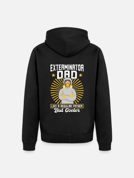 Exterminator Dad - Schädlingsbekämpfung - Unisex Premium Bio Zip Hoodie - Schwarz
