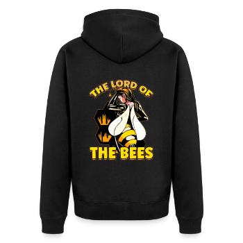 Seigneur des abeilles Apiculteurs Murmure d’abeille Abeille Abeille - Veste à capuche bio Premium Unisexe - noir - Dos - Nico (187cm)