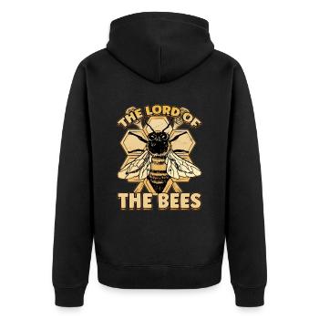 Lord of bees Beekeepers Bee whisper Bee - Unisex Premium Organic Zip Hoodie - black - Back - Nico (187cm)