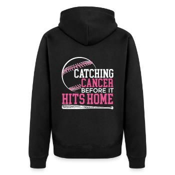Attraper le cancer avant qu’il ne frappe le cancer du sein à la maison - Veste à capuche bio Premium Unisexe - noir - Dos - Nico (187cm)