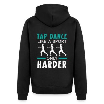 La danse à claquettes comme un sport seulement plus dure Danseur de claquettes - Veste à capuche bio Premium Unisexe - noir - Dos - Nico (187cm)