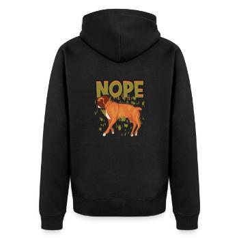 Nope - amoureux des chiens - Veste à capuche bio Premium Unisexe - noir - Dos - Nico (187cm)