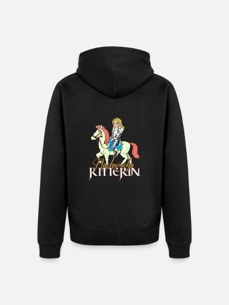 Ritter Mädchen - Nachwuchs Ritterin - Unisex Premium Bio Zip Hoodie - Schwarz