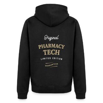 Pharmacy Tech Job Occupation Birthday Worker - Unisex Premium Organic Zip Hoodie - black - Back - Nico (187cm)