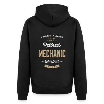 Mécanicien Profession Emploi Travailleur d’anniversaire - Veste à capuche bio Premium Unisexe - noir - Dos - Nico (187cm)